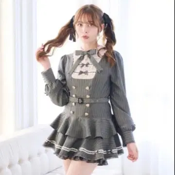 LIZLISA 리즈리사 핀스트라이프 2WAY 셋업 그레이