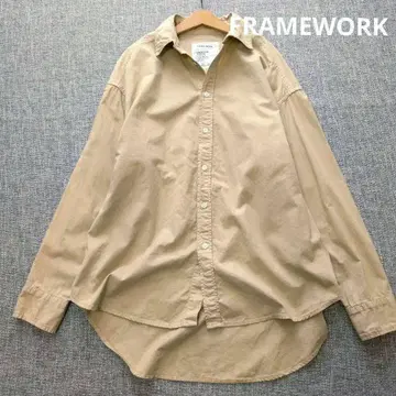 프레임워크 최근 모델 오버 사이즈 코튼 셔츠 미사용에 가까운 새상품급