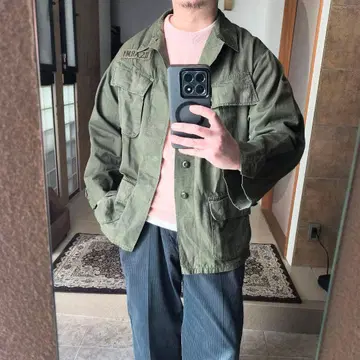 [70's] 미군 실물 정글 퍼티그 자켓 4th 립스탑