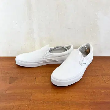 새상품급 US 기획 반스 슬립온 화이트 캔버스 28.0cm