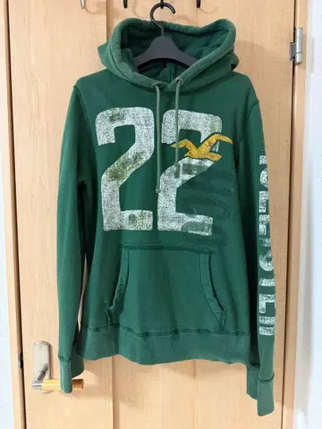 최종 가격 인하 홀리스터 그린 후드 부착 후드티 넘버 22