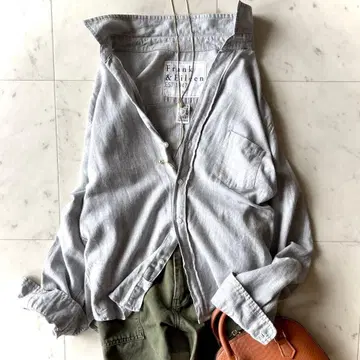 새상품급 프랭크앤일린 코튼 셔츠 그레이 XS 워셔블 BARRY