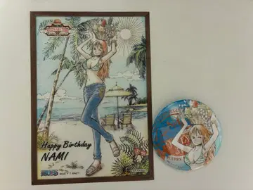 원피스 타워 나미 캔뱃지 생일 벌스데이 특전 클리어 카드