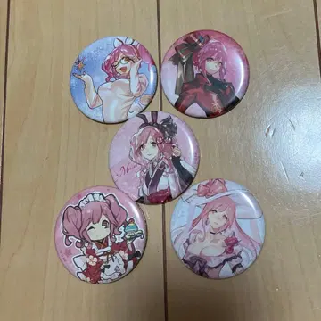 주말 한정판 가격 인하 마키나 나카지마 오샤레 크로스 캔뱃지 5개 세트