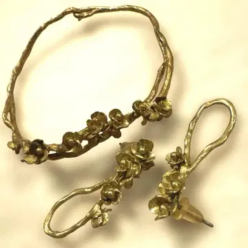 입체 플라워 모티브 앤티크 주얼리 3세트