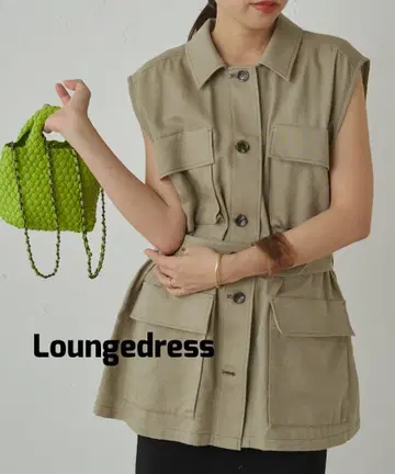 Loungedress 라운지 드레스 밀리터리 베스트 블루종