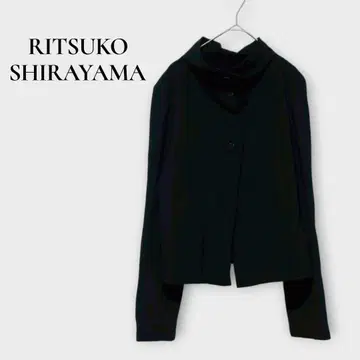 리츠코 시라야마 아몬드 아이 긴팔 자켓 스탠드 카라 S 상당 블랙