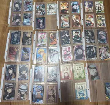 귀멸의 칼날 아크릴 키링 배지 카드 세트