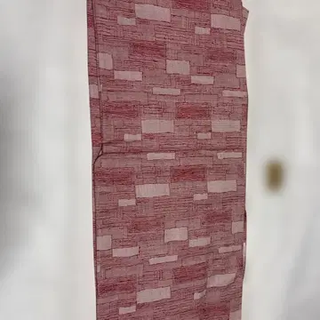 붉은 계열 기하학 패턴 기모노 울 원단