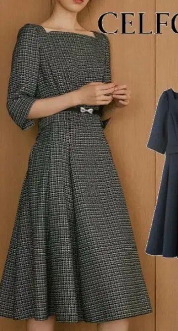 CELFORD 34 XS 셀포드 트리플 크로스 원피스 하운드투스