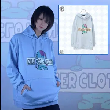 NieR ONE군 파스텔 블루 파카