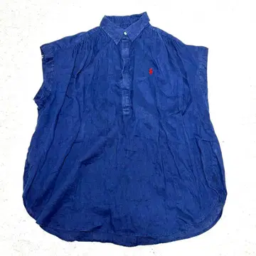 폴로 랄프 로렌 린넨 팝 오버 셔츠 슬리브리스 M