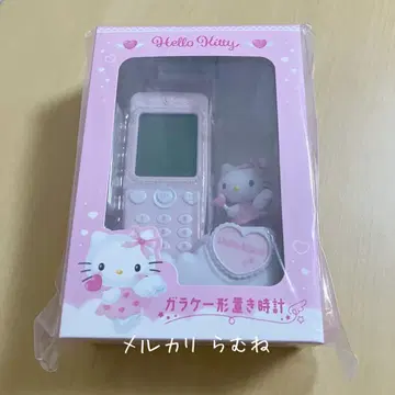 미개봉 헤이세이 산리오 헬로키티 휴대폰 모양 탁상 시계