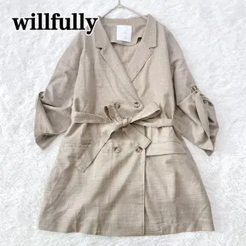 willfully 더블 테일러드 자켓 허리 끈 리본