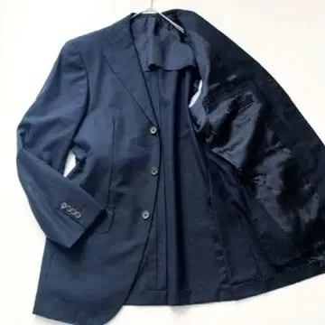 [새상품급] BEAMS F 테일러드 자켓 95 네이비 울 3B