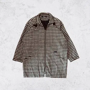 90s VINTAGE 집업 자켓 체크 클래식 레트로