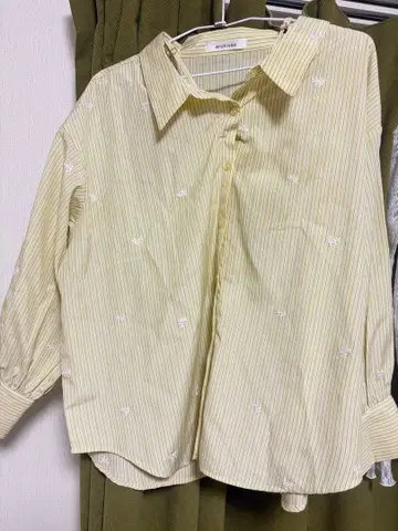 아카시브 archives 2way 스트라이프 셔츠 옐로우 컬러