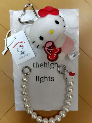 thehigh 헬로키티 참 키티 펄 스트랩 세트