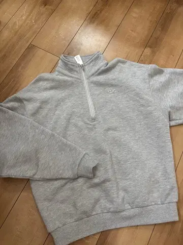alo 그레이 하프 지퍼 맨투맨 XS