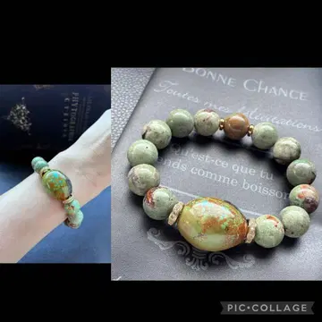 티베탄 터콰이즈와 그린 오팔 16cm