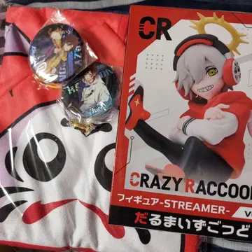 [크레이지 라쿤] GiGO 한정 피규어 타월 캔뱃지 4종 세트