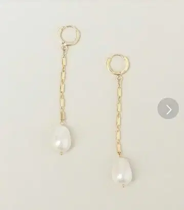 담수 진주 체인 귀걸이 quaranciel