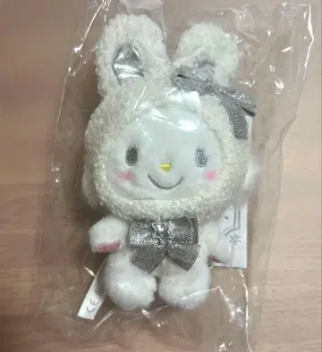 미개봉 새상품 위시미멜 폭신폭신 스노우 토끼 마스코트 참 멜
