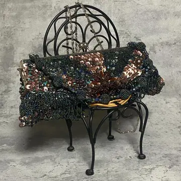 컨디션 최상 총 비즈 백 3way 파티 백 앤티크풍 럭셔리