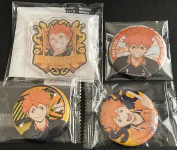 히나타 쇼요 캔뱃지 3개 & 아크릴 배지 1개 세트 하이큐!!