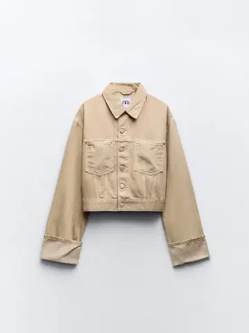 ZARA 베이지 크롭 자켓