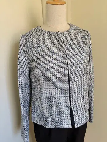 새상품! NATURAL BEAUTY BASIC 노카라 트위드 자켓 L