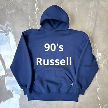 90s 러셀 후드티 무지 L 자수 택 미국제 USA제 구제 의류