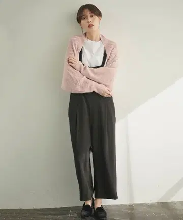 해시 뉴앙스 에어리 울 볼레로 가디건 핑크 새상품 택 포함