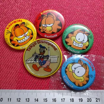 가필드 4개 1984 도쿄 디즈니랜드 캔뱃지