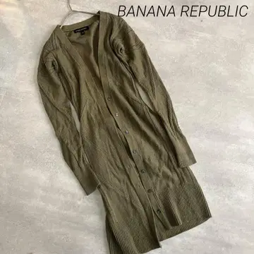 바나나리퍼블릭 XS 롱 니트 가디건 2way 끈 포함 카키