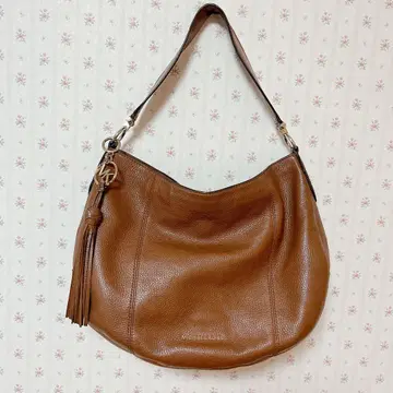 마이클 코어스 브라운 가죽 숄더백