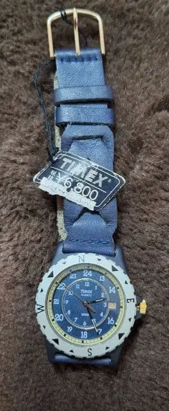 [ 데드스탁 ] TIMEX 사파리 네이비 쿼츠 손목시계 A792