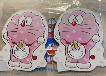 100% 도라에몽 & 프렌즈 in 도쿄 벚꽃 도라에몽 메시지 카드 2장