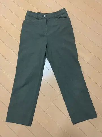 GIANNI LO GIUDICE 카키 캐주얼 팬츠 크롭 기장 XS