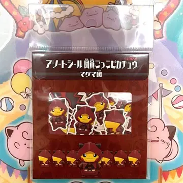 포켓몬 모듬 씰 단원 놀이 피카츄 마그마단 플레이크 스티커