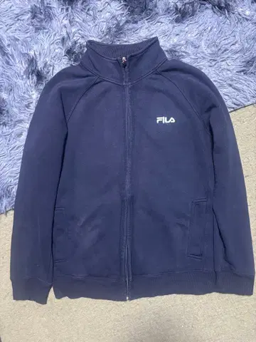 FILA 원 포인트 자수 로고 트랙 자켓 네이비 저지