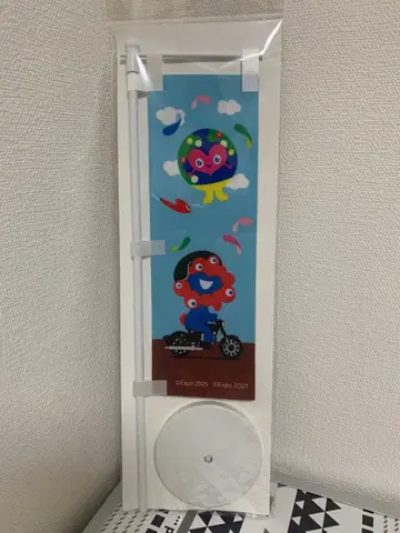 2027 꽃박람회 뚱뚱이&먀크먀크 바이크 파랑 탁상 미니 깃발