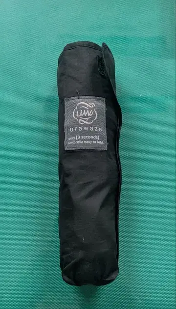 ura-waza 자동 개폐 접이식 우산 블랙