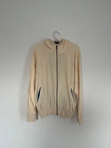 폴 스미스 M 크림색 풀 집업 후드티