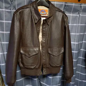 COOPER TYPE A-2 가죽 자켓 40R 브라운