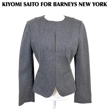 [새상품급] KIYOMI SAITO 노카라 자켓 40 다크 그레이