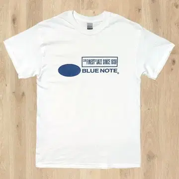 블루노트 레코드 재즈 라벨 로고 티셔츠 화이트