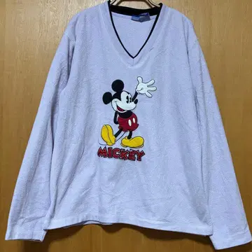 Disney 미키마우스 자수 플리스 풀오버 L 라벤더 마카오 제조