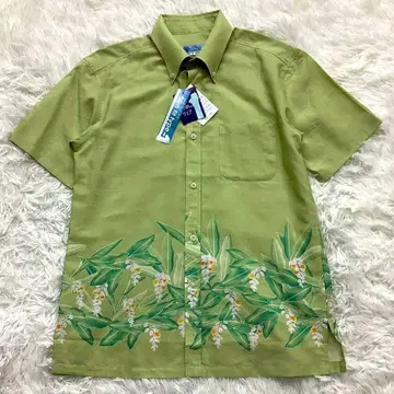 카리유시 웨어 L 오키나와 정장 화려함 고급 반팔 고급 축하 결혼식 관광