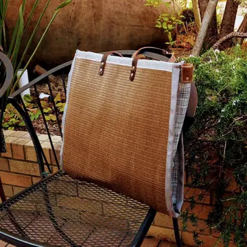 다다미 오모테 x 가죽 x 토와르 드 주이 빅 토트백